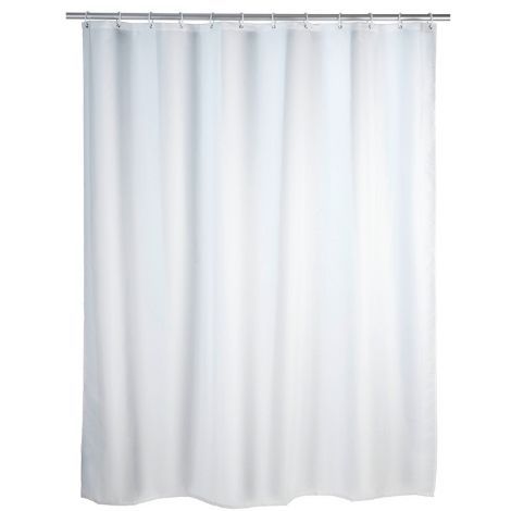 Hvidt badeforhæng 180x200 i polyester