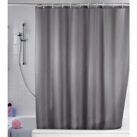 Badeforhæng grå polyester 180x200 fra wenko