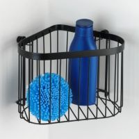 Badeværelses hjørnehylde sort classic plus fra wenko