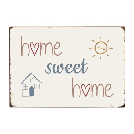 Billede af Emaljeskilt - Home sweet home