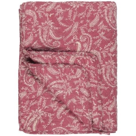 Rosa plaid paisley mønster i bomuld pink fra ib laursen