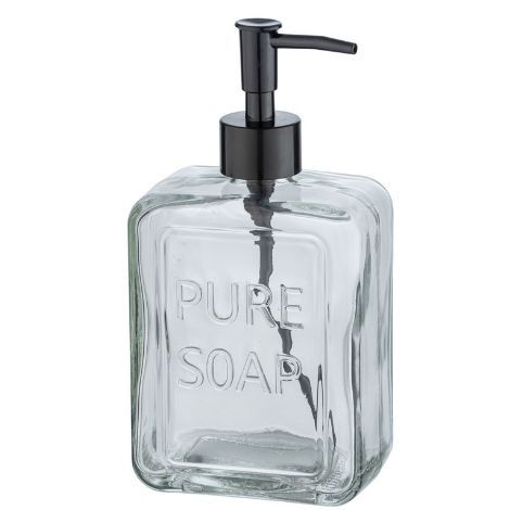 sæbedispenser klar glas pure soap fra wenko