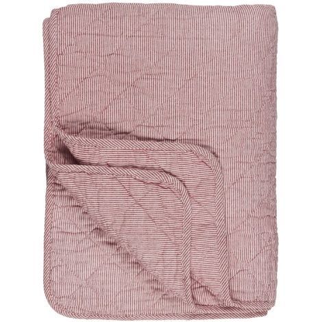 Rød plaid med hvide striber fra ib laursen