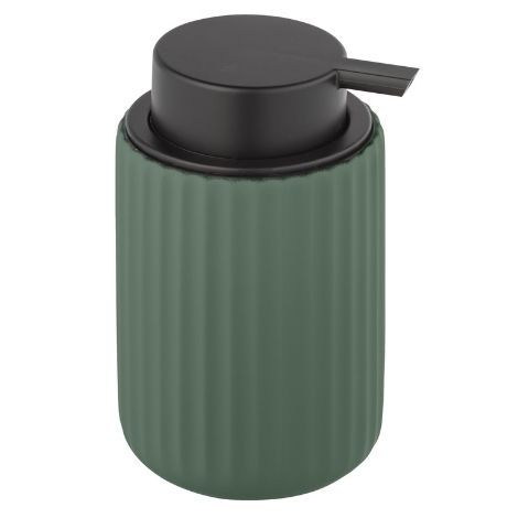 Sæbedispenser grøn og sort i keramik 500 ml i Belluno serien fra wenko