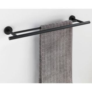 Håndklædeholder dobbelt sort fra wenko