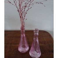 Lille vase glas gemmensigtig lyserød