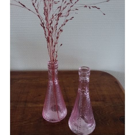 Lille vase glas gemmensigtig lyserød