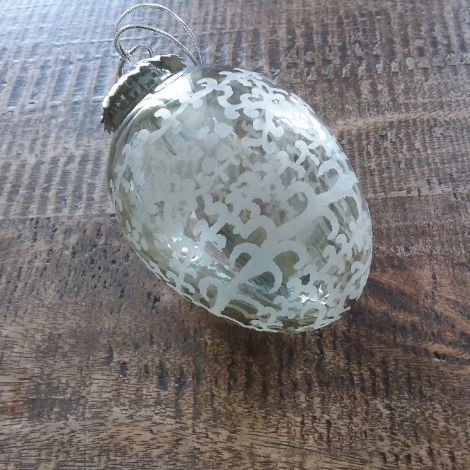 julekugler glas med mønster