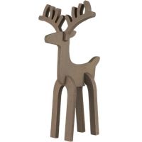 Rensdyr i træ rudolf til pynt og dekoration fra ib laursen