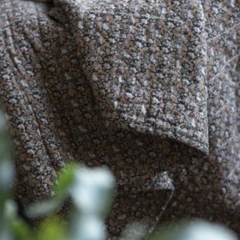 Sort plaid med rust farvet mønster bomuld 130x180 fra ib laursen