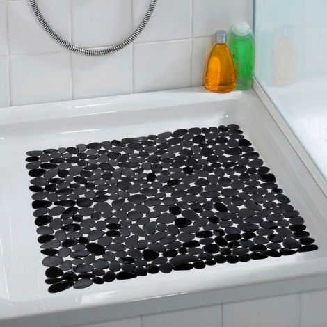 Skridsikker måtte til brusekabine sort