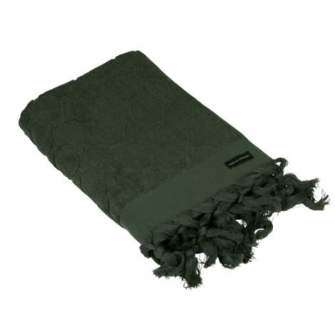 Mørkegrønne håndklæder 50x70 og 70x140 i bomuld fra duschy