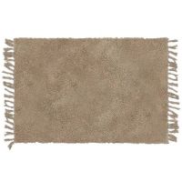bademåtte beige 60x90 cm. i bomuld med frynser fra duschy
