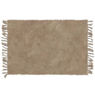 bademåtte beige 60x90 cm. i bomuld med frynser fra duschy