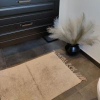 Bademåtte beige 60x90 skridsikker bomuld lindholmen fra duschy