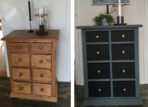 plyndringer Bakterie utilsigtet Inspiration til kalkmaling. Møbler før & efter. Se malede møbler