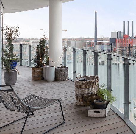 Moderne indretning på terrassen Moderne indretning på terrassen