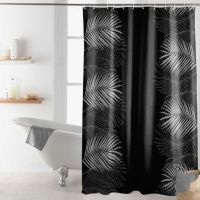 bruseforhæng sort med sølv fjer 180x200 i polyester
