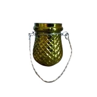 Fyrfadsstage lime grøn med hank til ophæng