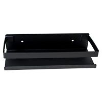 lille hylde rustfrit stål sort