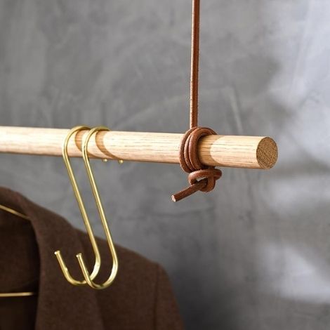 S kroge messing til ophæng af håndklæder, tøj
