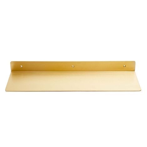 Messing hylde til væg 40 cm.
