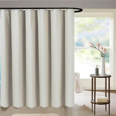 MOUD Home - WAFFLE Shower curtain - Cream (211080)