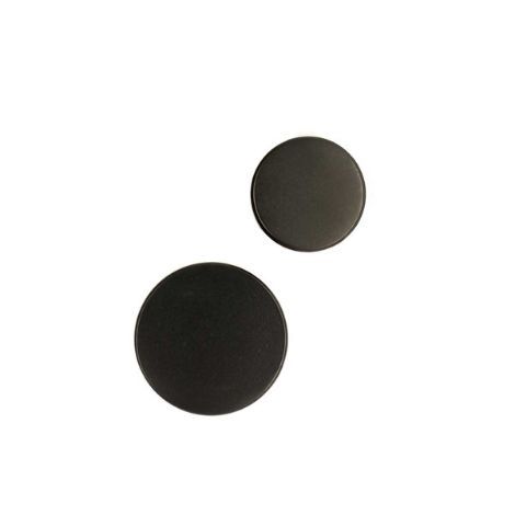 Møbelknop og knage sort rund ø 2,5 og 3,2 cm
