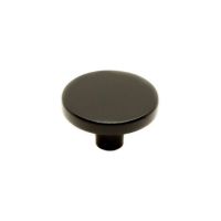 Møbelknop og knage rund sort ø 3,2 cm.