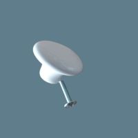 Knopper til skuffer med skrue til montering