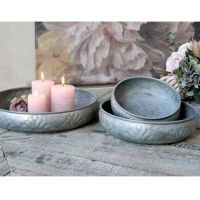 Zinkfad til dekoration Ø 32 med mønster fra chic antique