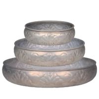 zinkfade til dekoration rund med mønster