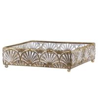 Servietholder creme messing antique look i jern