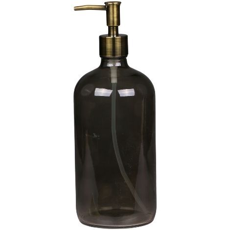 Sæbedispenser grøn glas 1000 ml. med 2 pumper