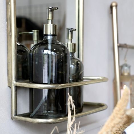 Sæbedispenser grøn glas til badeværelset og køkken 1000 ml.