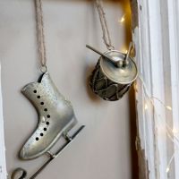 Tromme til pynt messing antique look til ophæng