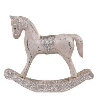 Gyngehest i træ til pynt fra chic Antique