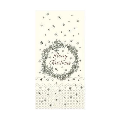 Jule servietter merry christmas i papir 10x20
