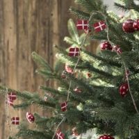 Flagranke i stof med 20 fag til pynt og dekoration