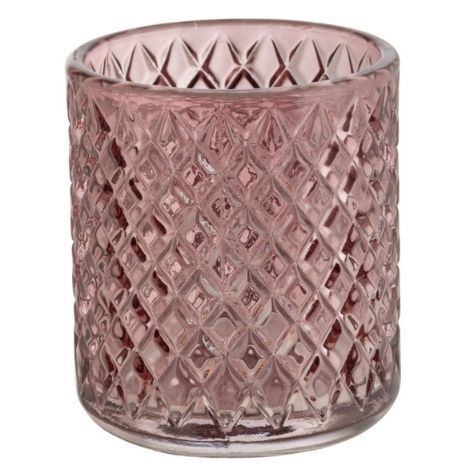 Tandkrus glas gammelrosa