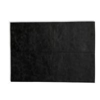 Sorte dækkeservietter i læder fra stuff design 32x45 cm