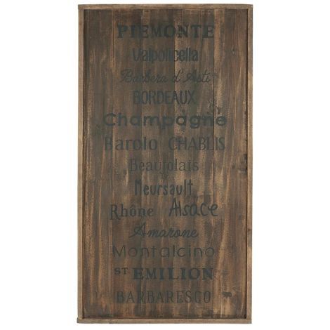 Ib Laursen træskilt med vin distrikter