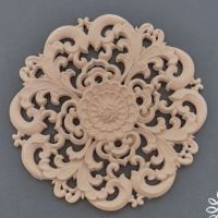 Rosette ornament i bøjeligt træ til møbler, æsker