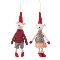 Julemus til ophæng med magneter Noa og Noel fra chic antique