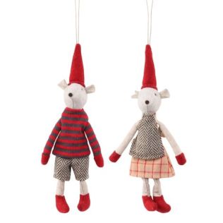 Julemus til ophæng med magneter Noa og Noel fra chic antique