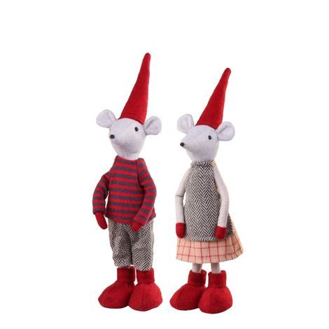 Nissepar julemus stående til pynt og dekoration til jul