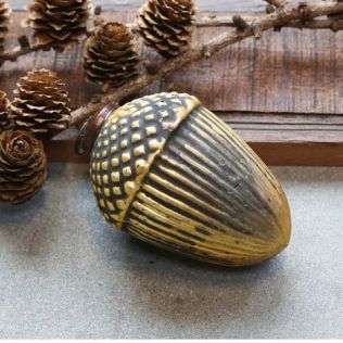 Agern julekugle antique kul med guld