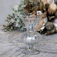 Små glasvaser højde 14 cm.  i klart glas fra chic antique