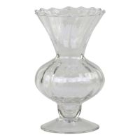 Små glasvaser gennemsigtig til blomster og hyancinter højde 14 cm.