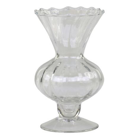 Små glasvaser gennemsigtig til blomster og hyancinter højde 14 cm.